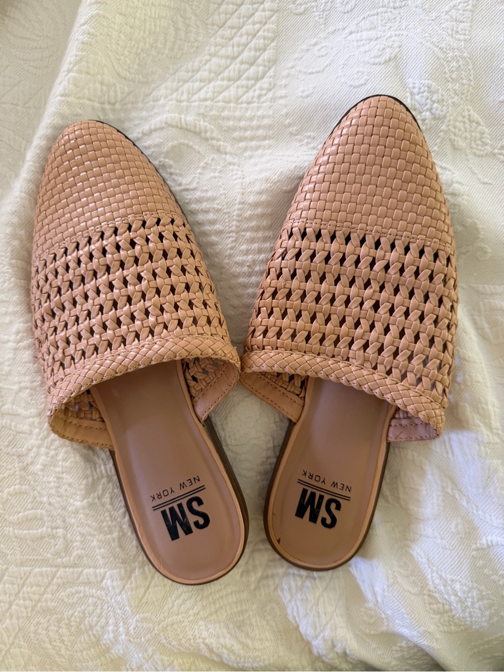 SM New York Woven Slip-On Mules